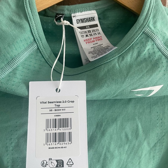 Gymshark Aqua Long Sleeve Crop Top - Picture 3 of 5